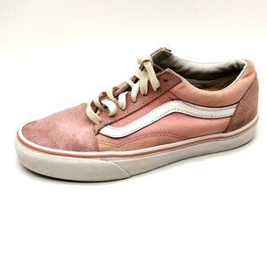 Vans Womens Sneaker‎ Pink Faux Suede Lace Up Walking Shoe Round Toe Low Top 6